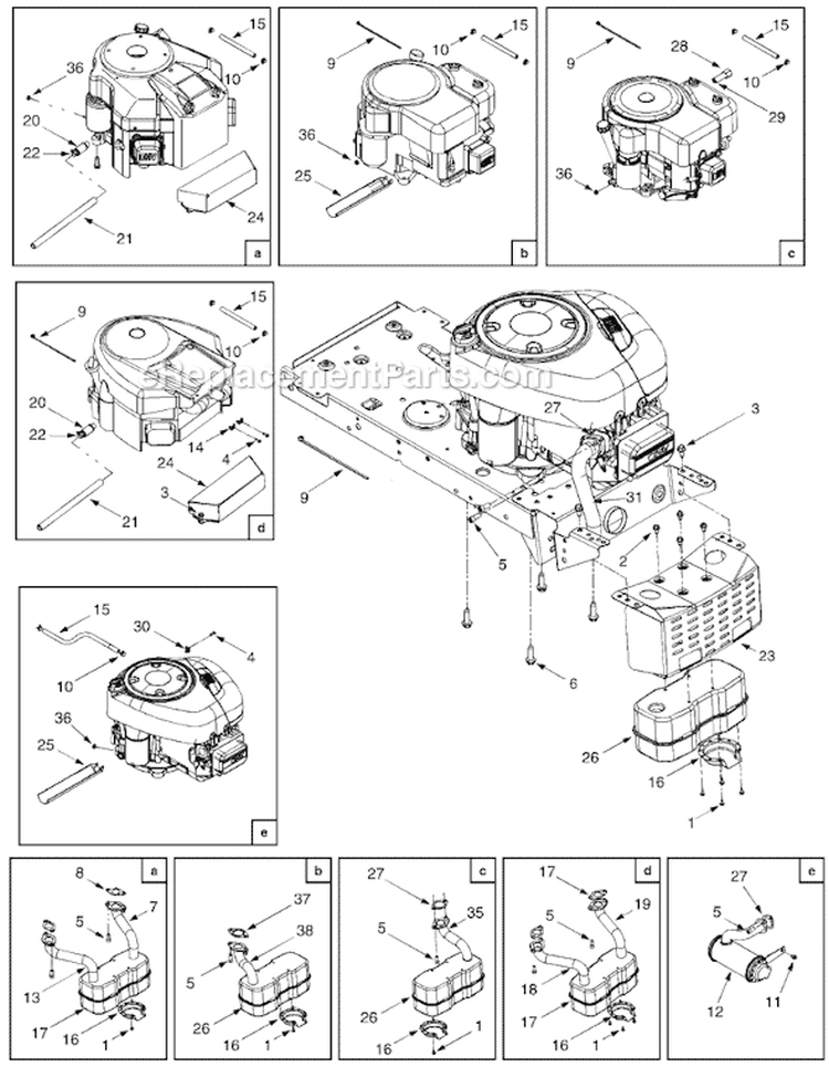 Page C Diagram and Parts List for 13A3760F700 2005 Yard Machines Lawn Tractor